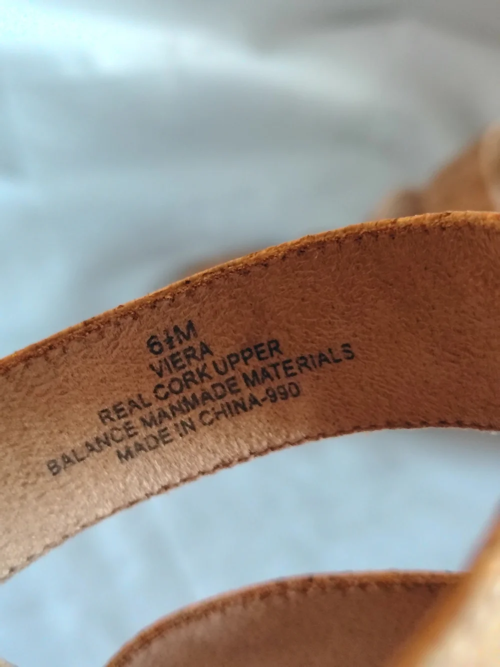 Impo Viera Real Cork Wedge Slide Sandals Gold Metallic Women's 6.5M